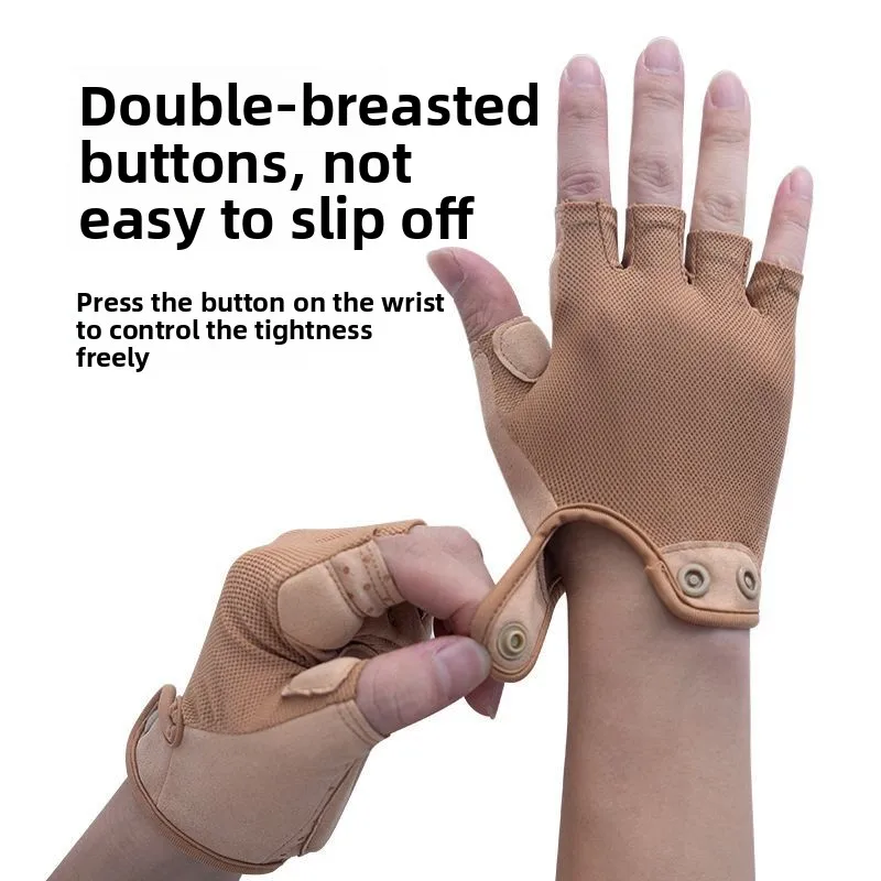 Gift Box Gloves Unisex Half Finger Non Slip Shock Absorption Summer Sports Fitness Hiking Cycling Quick Dry One Size
