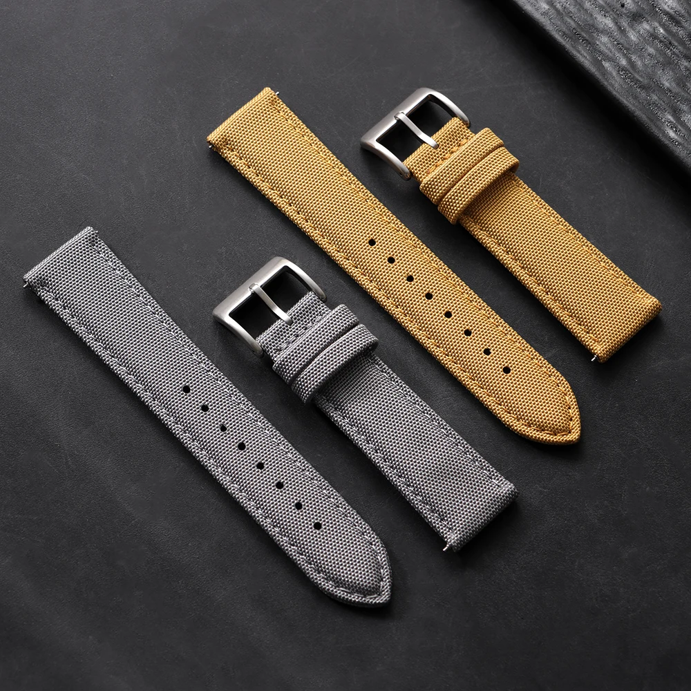20mm 22mm Segeltuch-Nylon-Uhrenarmband für Omega, Seiko, Rolex Sportgürtel Schnellverschluss Universelles Zweiseitiges Nylon-Armband – Detail 12