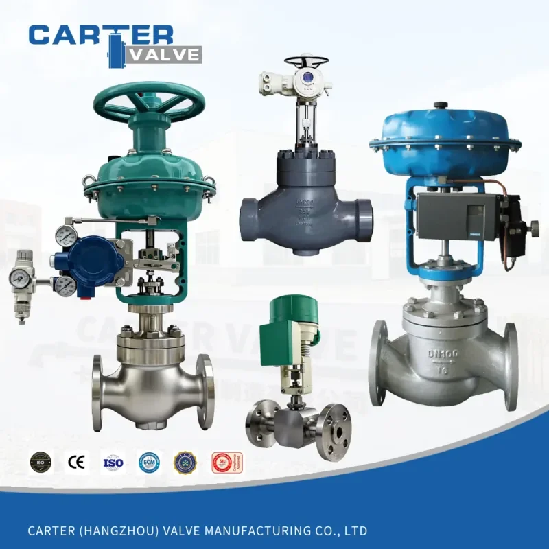 Carter Control Valve 316L 17-4PH PTFE PFA Wafer Flange Pneumatic HART Corrosive Acid Liquid High Pressure ClassVI Custom