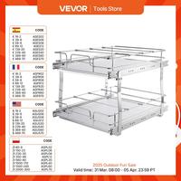 VEVOR Pull Out Cabinet Organizer, Chrome-Plated Steel Roll Out Drawers, Sliding Drawer Storage for Inside Kitchen Cabinet