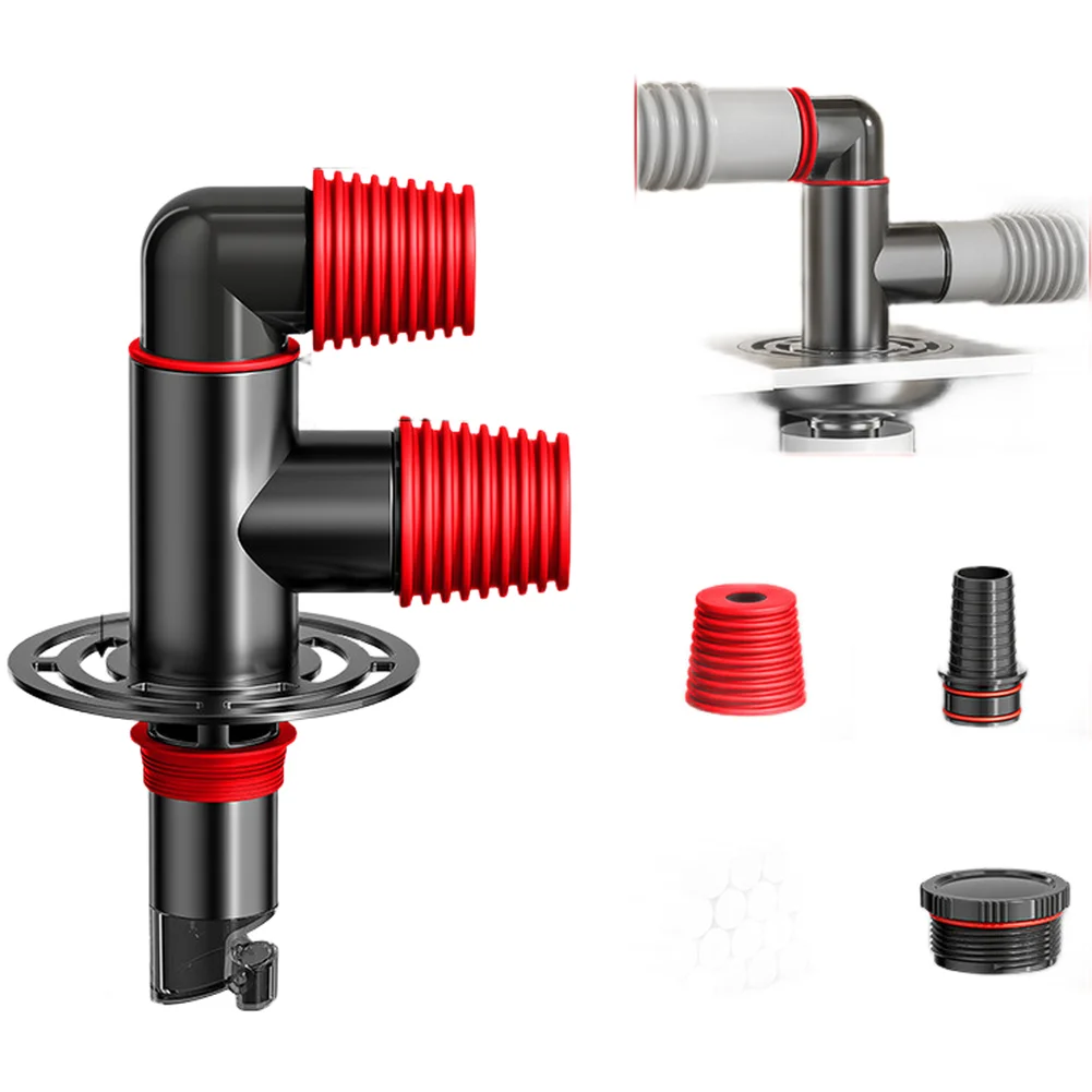 Stainless Steel Drain Hose Connector with 360 Swivel Joint for Washing Machine Drain Line Extension and Alignment