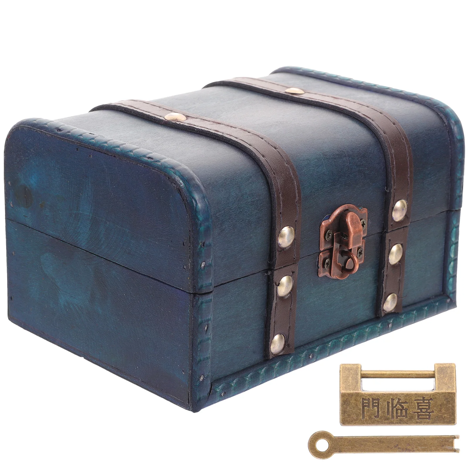 

Wooden Jewelry Box Storage Container Lock Green Color Zinc Alloy Material Lightweight Practical jewelry storage