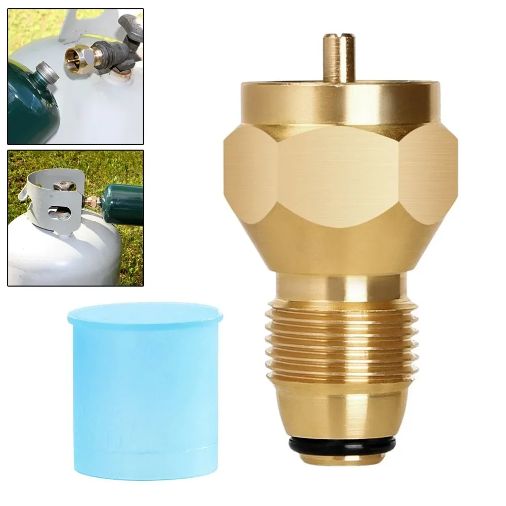 

Camping Propane Refill Adapter Lp Gas Cylinder Tank Coupler Heater Bottles Brass Cooking Parts For 20 30 40 Pound 50 Cylinders