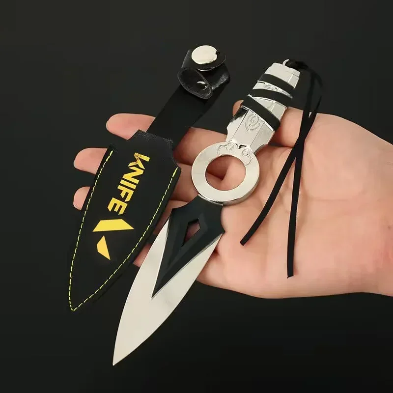 17cm JETT Multicolor Kunai with PU Sheath Valorant Game Peripherals Weapon Model Jetwind Bitter Knife Sword Cosplay Metal Gifts