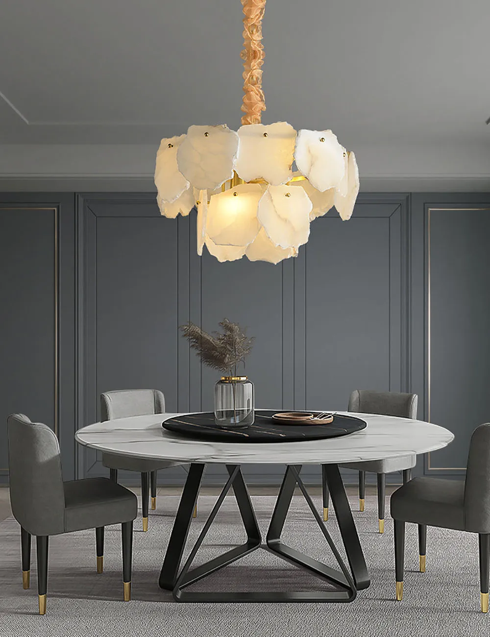 Natural Marble LED Dimmable Gold Silver