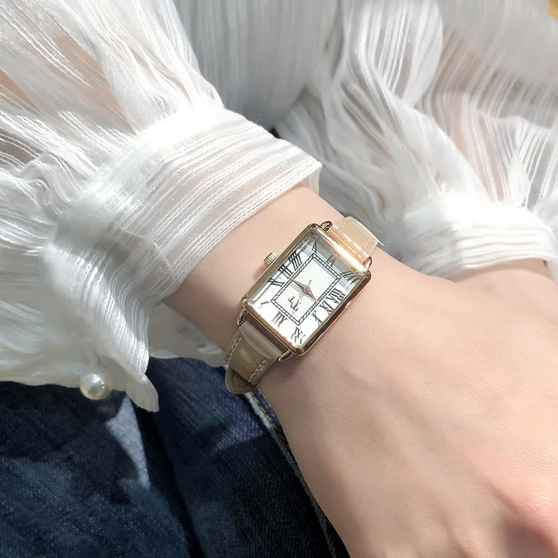 Nordic niche women's watch simple square women's watch retro luxury trend automatic waterproof quartz watch new birthday gift