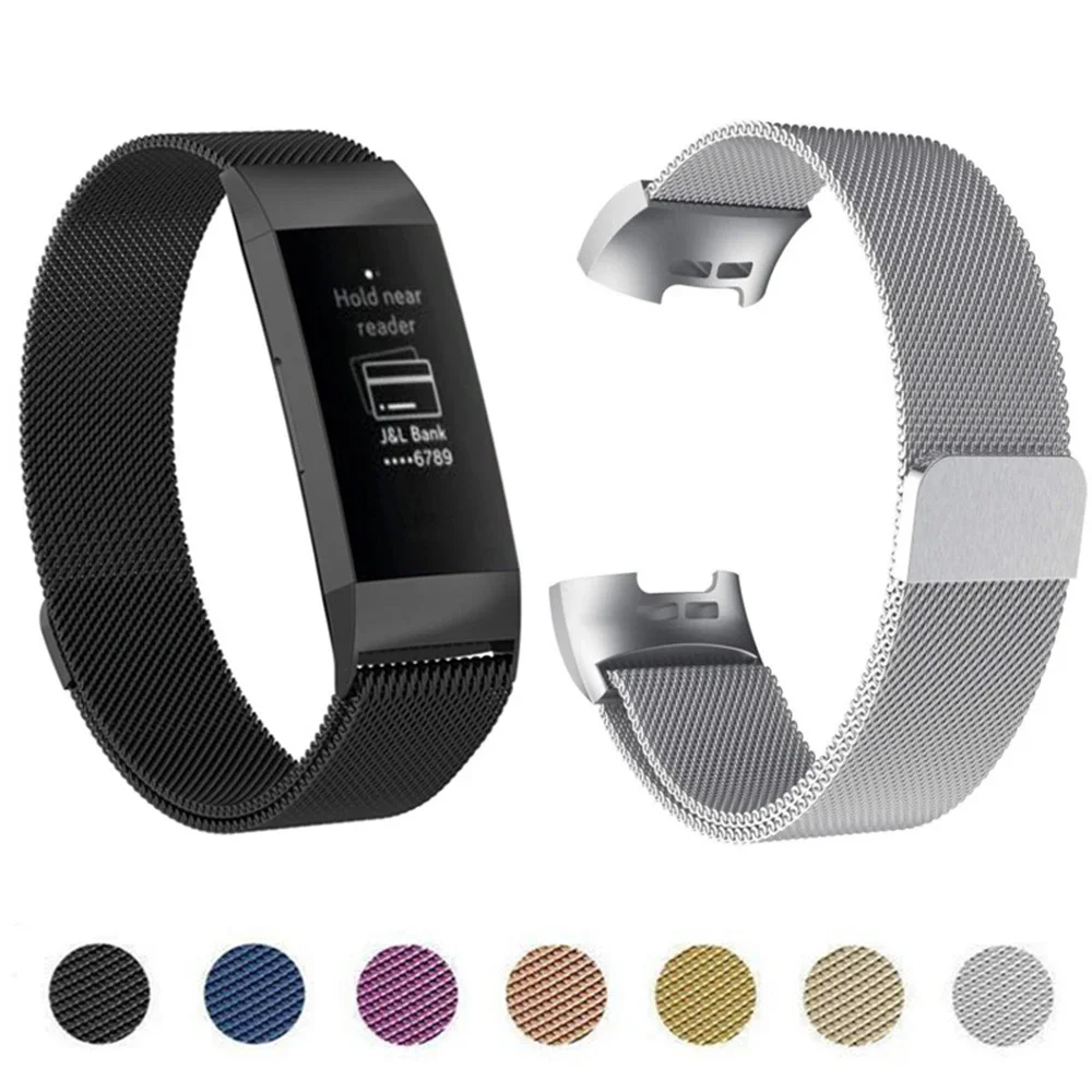 

Metal Magnetic Strap For Fitbit Charge 3 4 Band Stainless Steel Bracelet Wacthband For Fitbit Charge 3 SE Strap Wristband