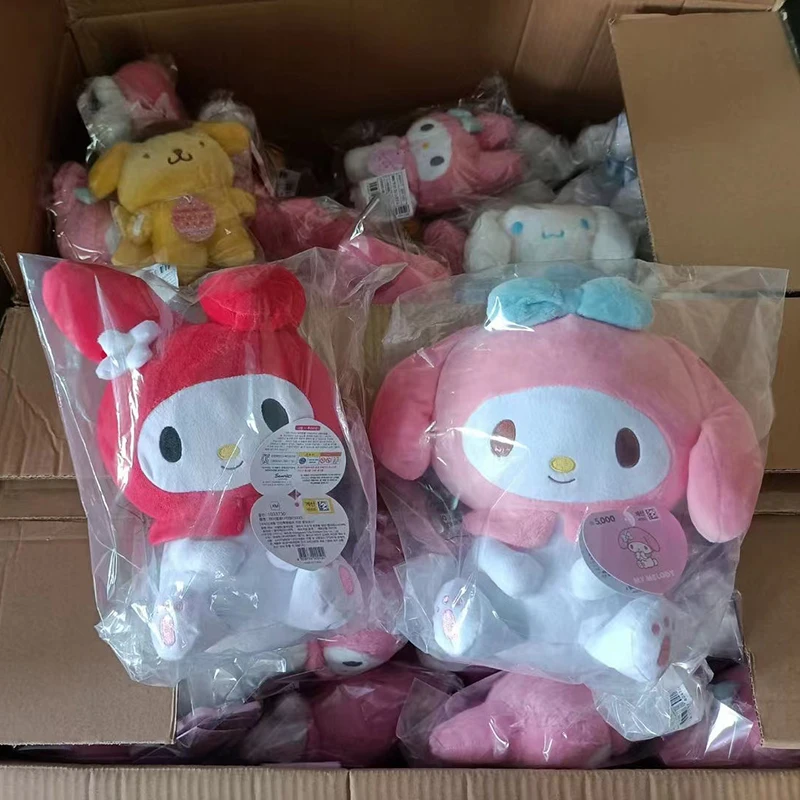 Nieuwe Sanrio Serie Knuffels Kawaii My Melody Gevulde Pop Hanger Kuromi Sleutelhanger Dier Aanwezig Rugzak Decora Gift Voor Meisjes