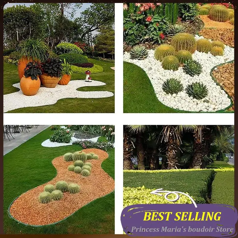 

AB30-Garden No-Dig Landscape Edging Plastic Landscape Edging Kit Edging Border Edging For Flower Beds And Lawn