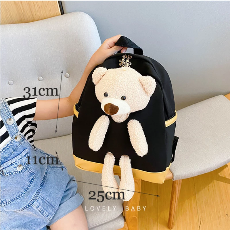 Custom Name Children\'s backpack kindergarten cute cartoon big bear bag girl backpack baby fashion little girl backpack rabbit