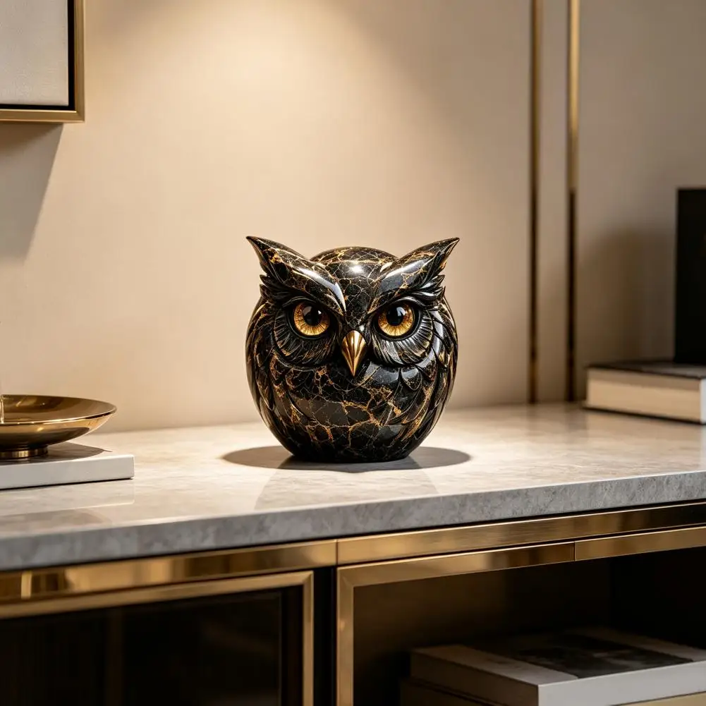 Resin Animal Head Sculpture Guardian Dragon/Lion/Owl/Wolf Statues Animal Head Figurine Stone Like Resin Ornaments Home Decor