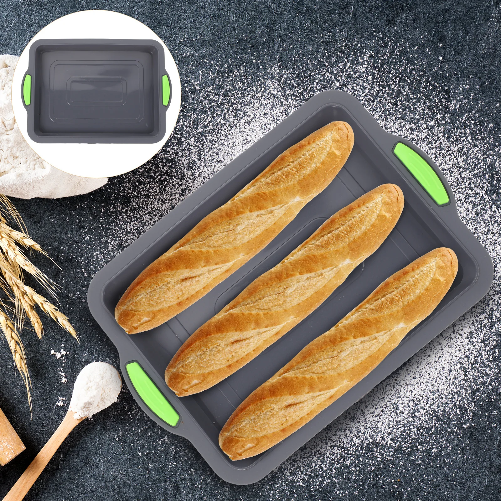 

Silicone Cake Non-Stick Heat-Resistant Baking Cake Accessory Pan Kitchen Oven Baking Pan Bakery Heat-Resistant Silicone Mold