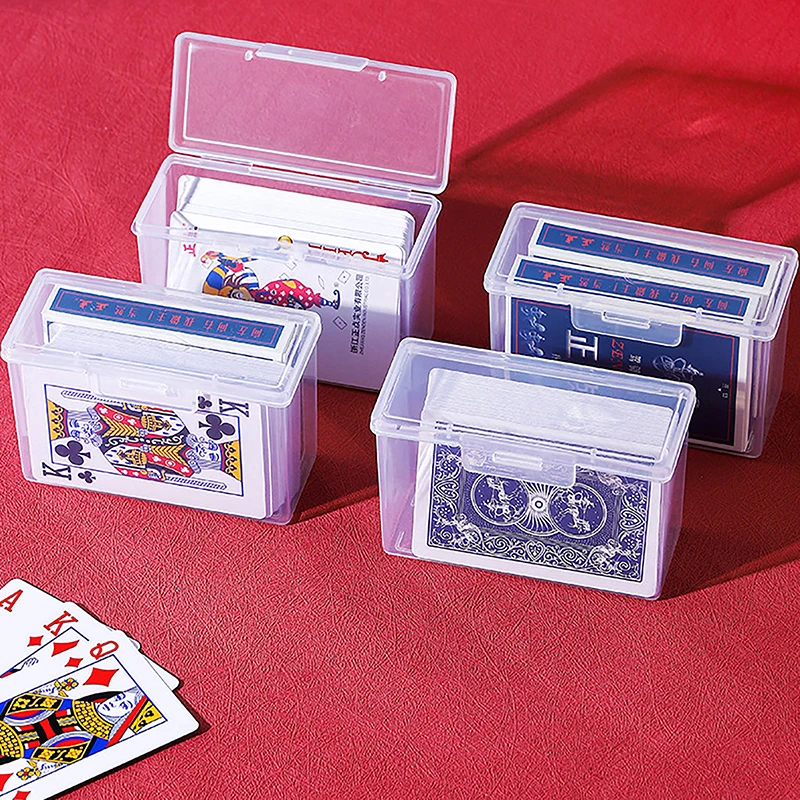 Transparente Playing Card Storage Box, Cartão Deck Titular, Trading Organizer, 1Pc