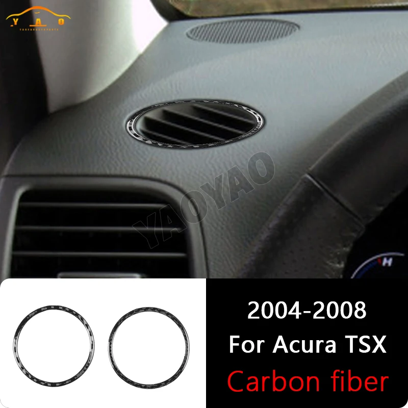 

Carbon Fiber For Acura TSX 2004 2005 2006 2007 2008 Car Instrument Air Outlet Carbon Accessories Interior Stickers
