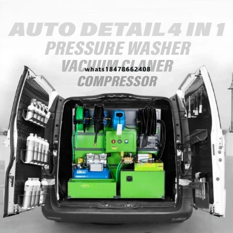 

4in1 Pressure Washer Air Compressor Vacuum Cleaner Mobile Car Detail Car Wash Equipment Truck Settings