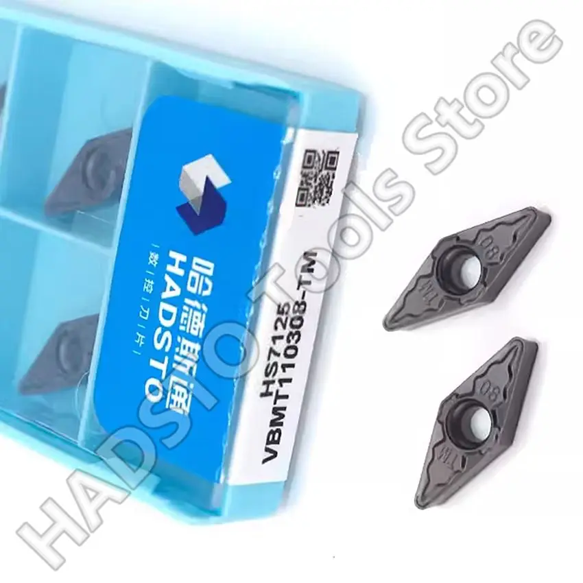 

VBMT110304-TM HS7125/VBMT110308-TM HS7125 HADSTO CNC blade carbide inserts Turning insert 10pcs/box