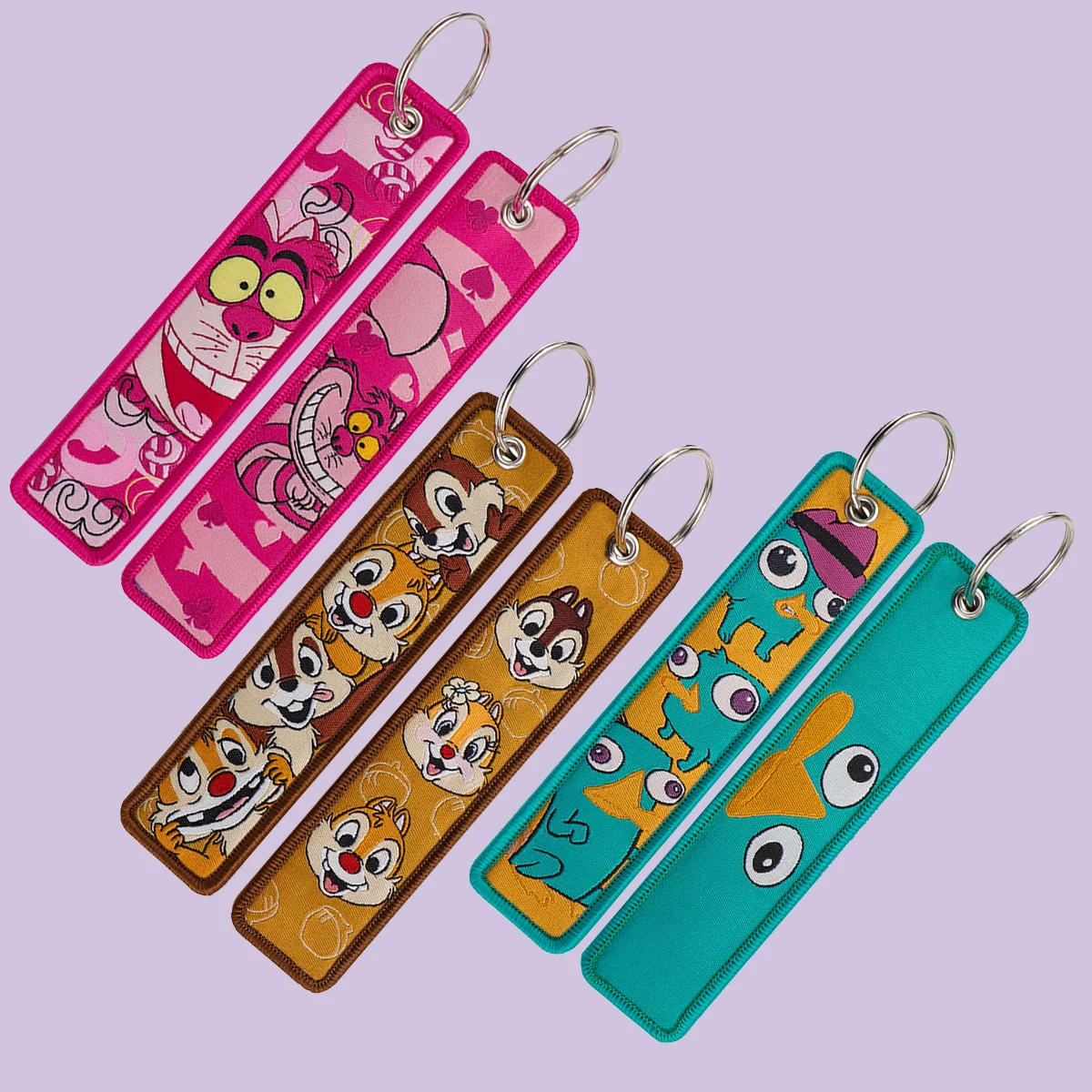 

Lovely Squirrel Embroidery Key Fob Cartoon Keyring For Motorcycles Cars Backpack Keychain Accessories Fashion Gifts for Friends