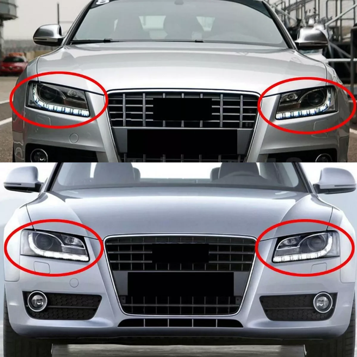 Scheinwerfer Lampenschirm Fit Für Audi A5 S5 Quattro S Linie Luxus Basis 2008-2012 Links Rechts Seite Scheinwerfer Abdeckung objektiv Klar Schatten