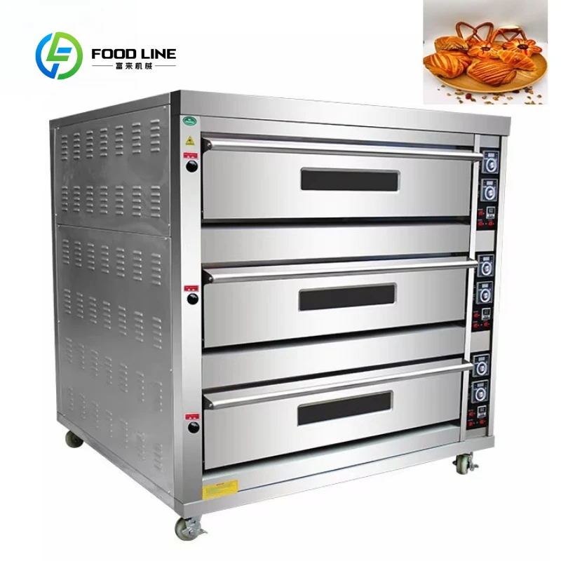 Commercial Baking Equipment Gas Double Layer Deck Oven for Pizza Bread Making Machine