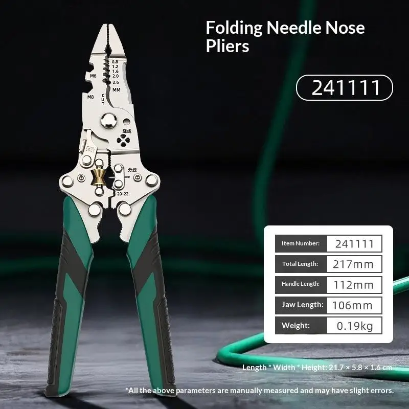 Hot Wire Stripper Foldable Cable Cutter Stripper Pliers Multi-Function Electrician Hand Tool For Wires Cutting Crimping Winding