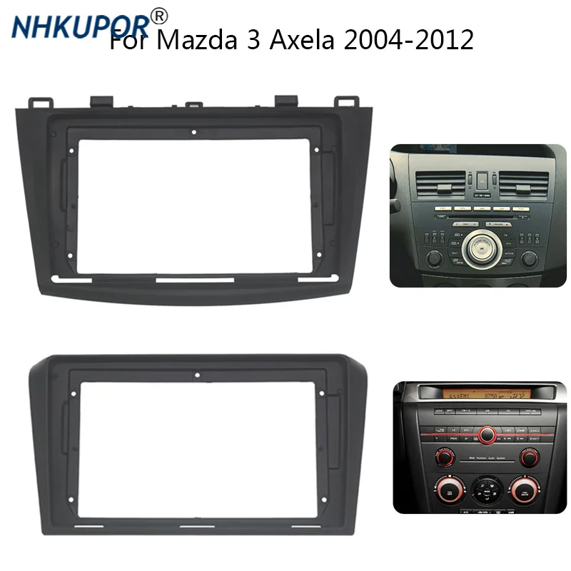 2 Din Car Radio Fascia For MAZDA 3 2004-2012 Auto Stereo Audio Player Dash Panel Frame Kit Bezel Faceplate