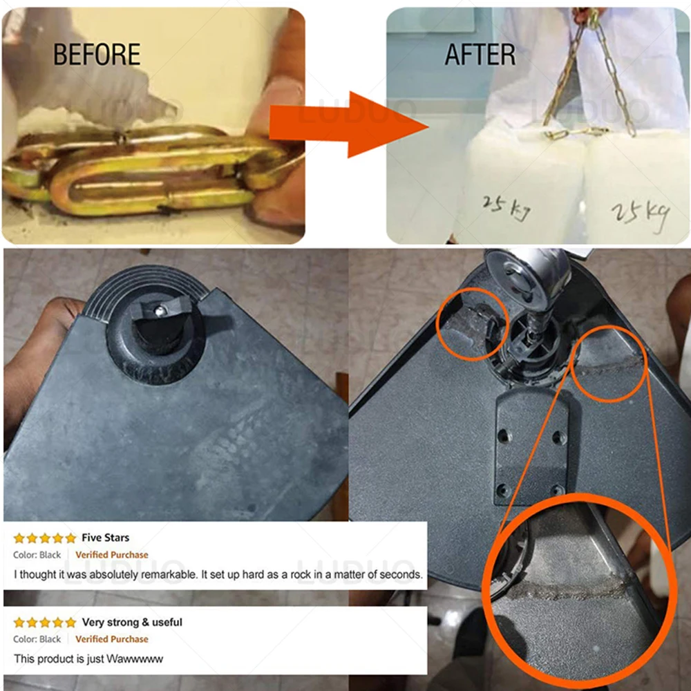 4 Farben Schweiß-Superkleber 7, schnelles Fix-Pulver, Kunststoff, Reparatur, Holz, Klebstoff, Dichtstoff, professionelles, schnell haftendes Kupfer, Gummi – Detail 13