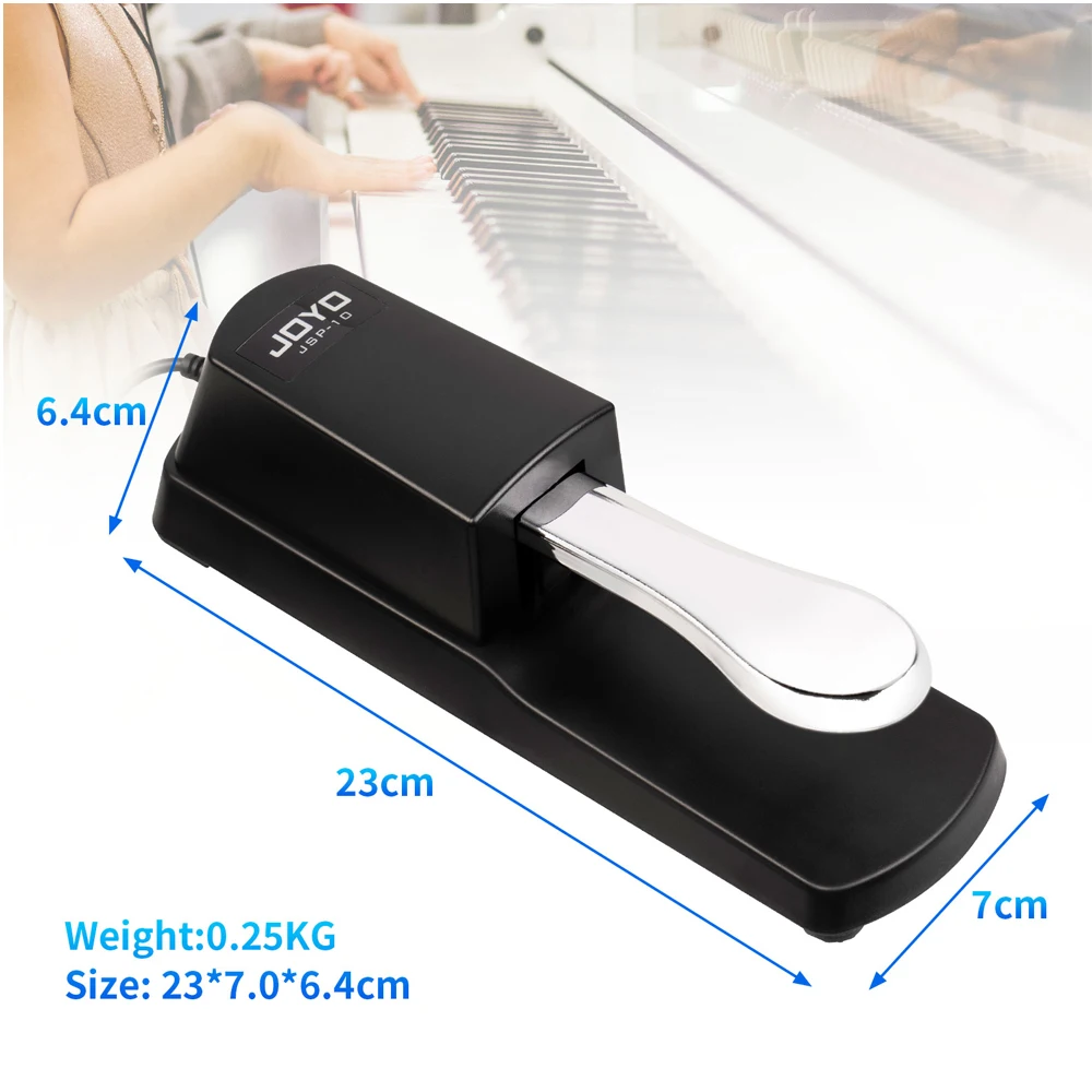 JOYO JSP-10 Piano Sustain Damper Pedal MIDI Keyboard Synth Sustain Pedal with Polarity Switch Musical Instrument Accessories view 5