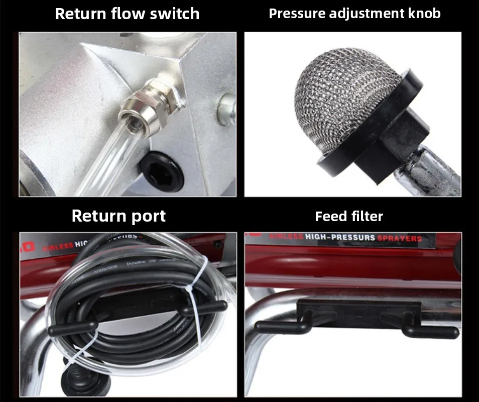 ماكينة رش بدون هواء 450 440 HV للديكور المنزلي طلاء اللاتكس، طلاءات الحائط الداخلية والخارجية، طلاء مقاوم للصدأ #6