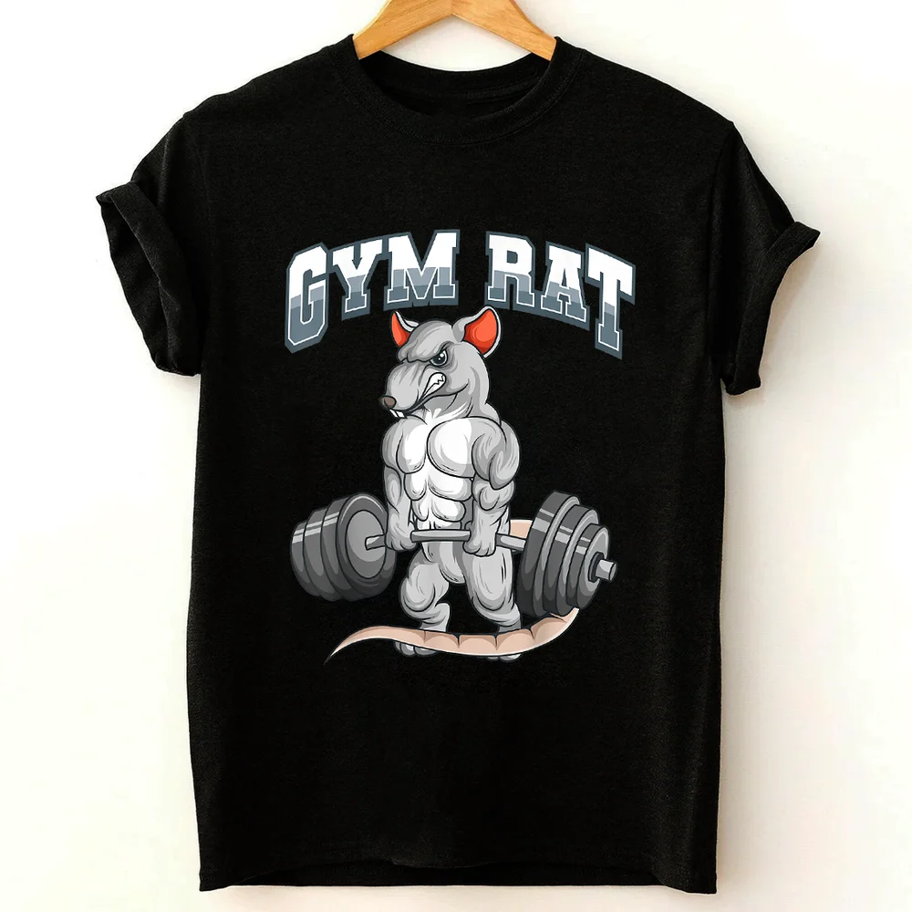 

Gym Rat Fitness Bodybuilding T-Shirt, Funny Gymer Gift, US Size S-5XL