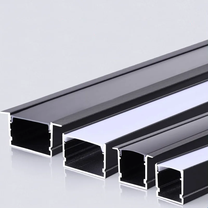 LED Linear Light Aluminum Profile U-shaped Line Lamp Recessed Aluminum Trough Living Room Ceiling Embedded Hidden Bar Strips