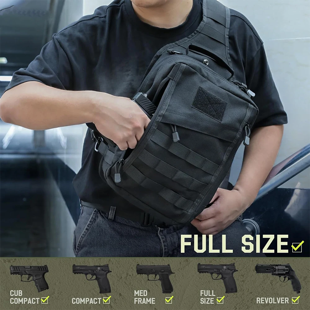 Tactical Sling Backpack Concea - đánh giá và giá Edc Concealed Carry Sling Bag