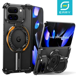 Eary for Google Pixel 9 Pro XL Fold Phone Case for Magsafe 360°Rotatable Kickstand Frameless Protective for Pixel Bumper Cover