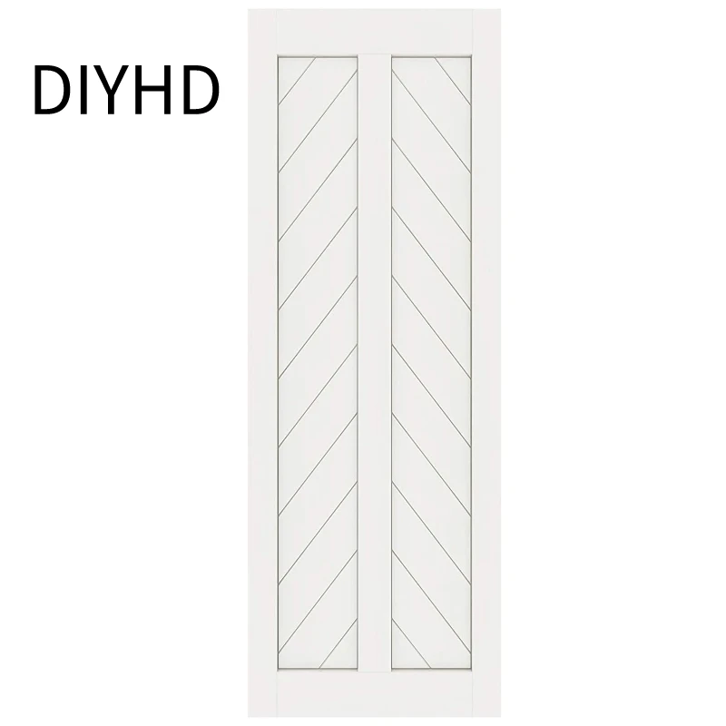 

DIYHD 24X84in Fish Bone V Shape Sliding Barn Slab MDF Solid Core Primed Interior Door Panel(Disassembled)