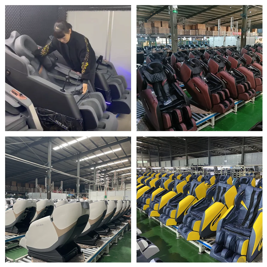 Massage Chair Luxury Electric Full Body 3D 4D SL Track Foot Zero Gravity with Heating Rolling Function