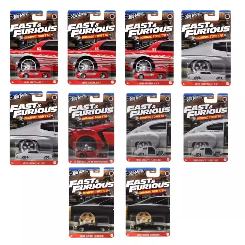 

5 Pack Hot Wheels Fast and Furious HNR88 Case F Miniature Cars Hotwheels 1/64 Car Model Diecast Hoteelws Carros Hotweheels Cart