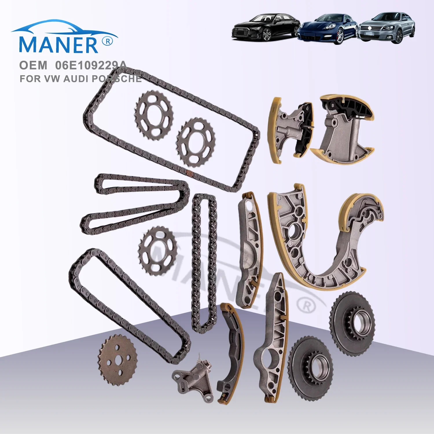 MANER EA839 558002810 06E109218T AUTO ENGINE TIMING CHAIN FOR A4 A6 VW TOUAREG 3.2 FSI quattro