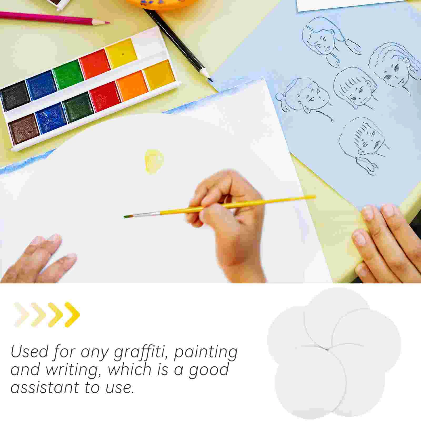 20 CM Round Canvas Drawing Board Premium Art Painting Board Artist Round Shape Canvas Board Oil Paint Canvas Sketchpad