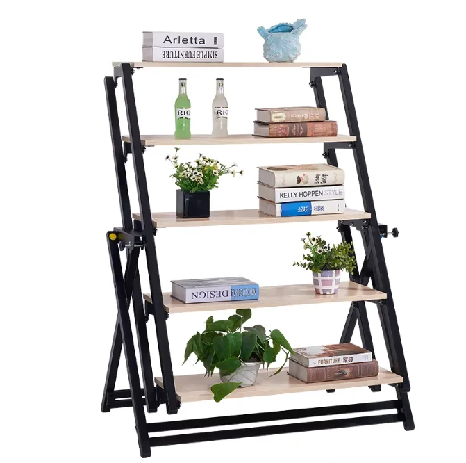 2-in-1 Folding Dining Table & Flower Stand - Deformable Multi-Functional Rack for Small Apartment, Rotating Movable view 5