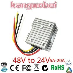 48V to 24V 5A-20A Step Down Buck DC-DC Power Converter 48 Volt to 24 Volt 5 AMP Voltage Regulator Voltage Reducer with CE RoHS