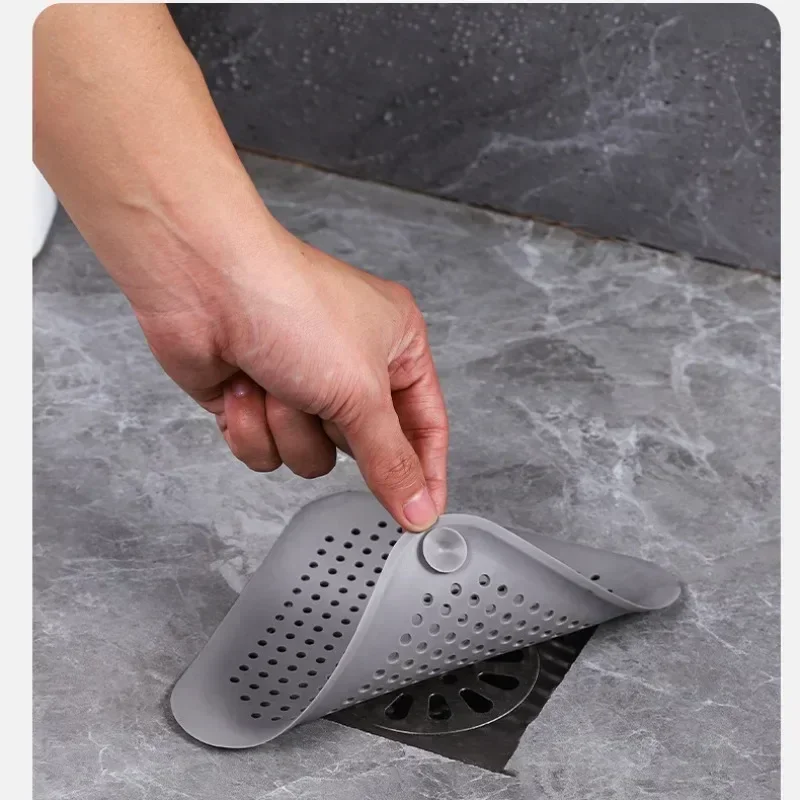 Sink Anti-clogging Silicone Floor Drain Cover Bathroom Shower Drain Hair Anti-clogging Filter Sewer Filter Kitchen Accessories