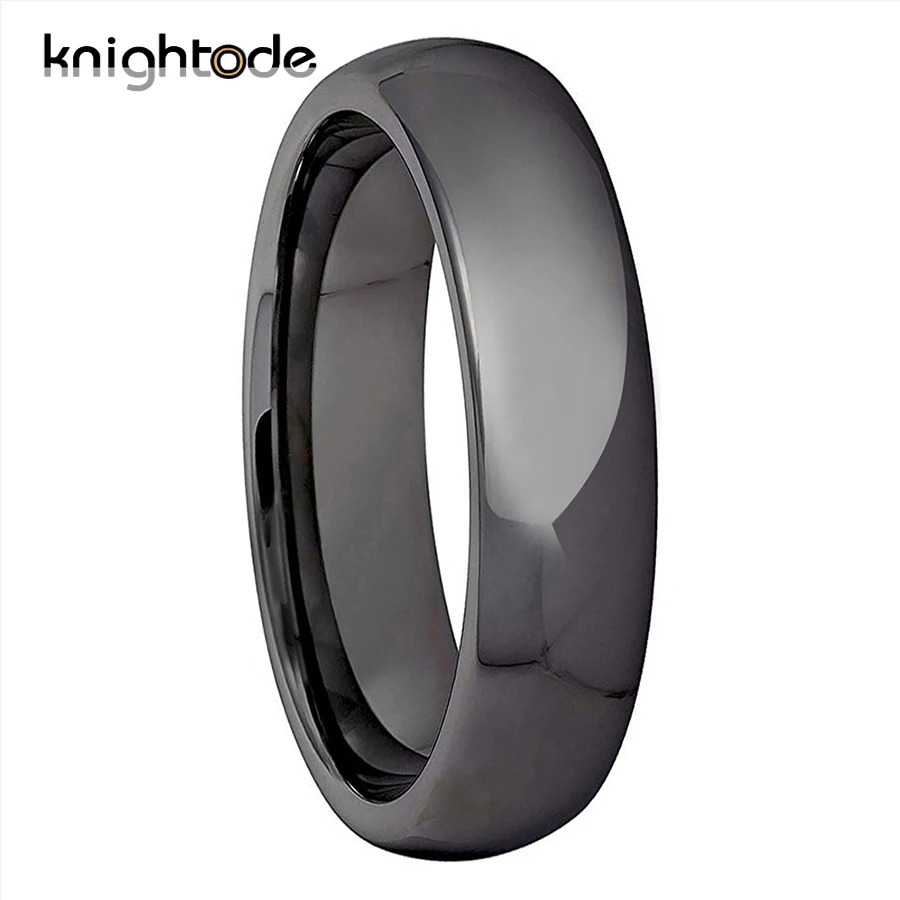 Fashion Gunmetal Color Tungsten Carbide Rings for Men Women Engagement Wedding Band Can Engraving Name Date Comfort Fit