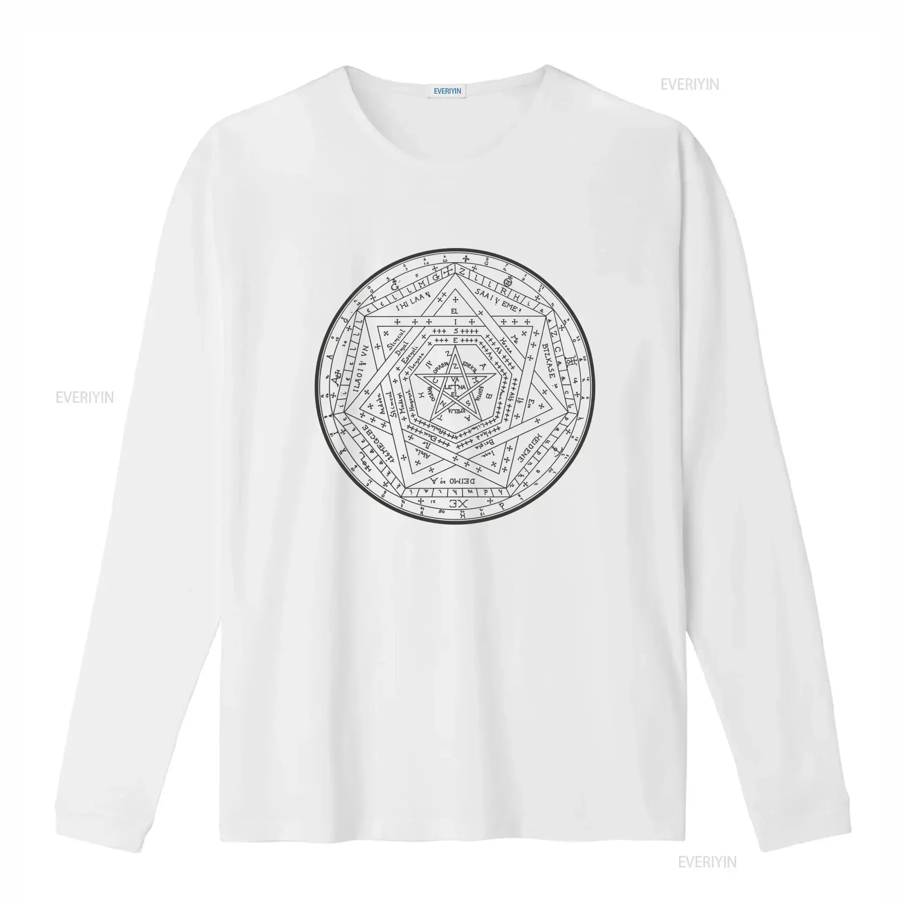 Sigillum Dei T Shirt vintage esoteric occult symbol john dee enoch magic ameth vintage Washed Casual fashion homme streetwear