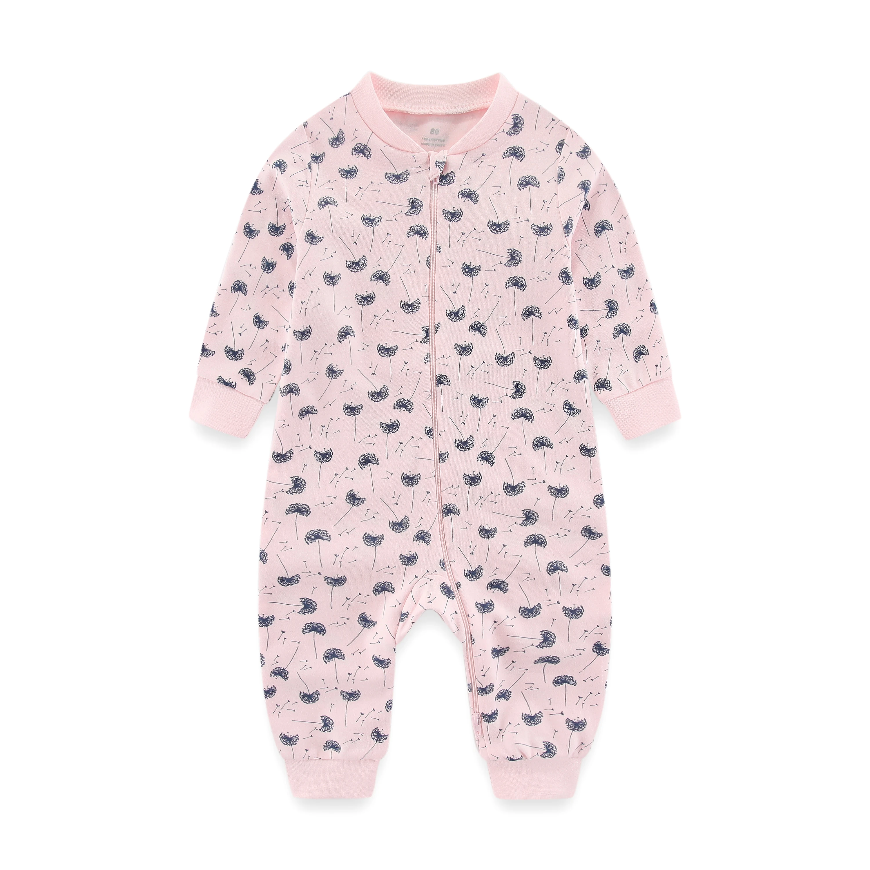 Kiddiezoom 1/2Pcs Fashion Christmas Cartoon 100%Cotton Zipper Baby Boy Girl Rompers Soft Newborn Clothes