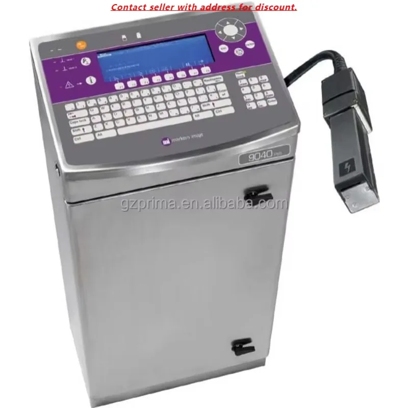 Impresora de inyección de tinta CIJ continua Markem Imaje 9040, codificador de fecha de caducidad Industrial IP65 de 70 micras para Cable, línea de producción de alimentos de cerveza