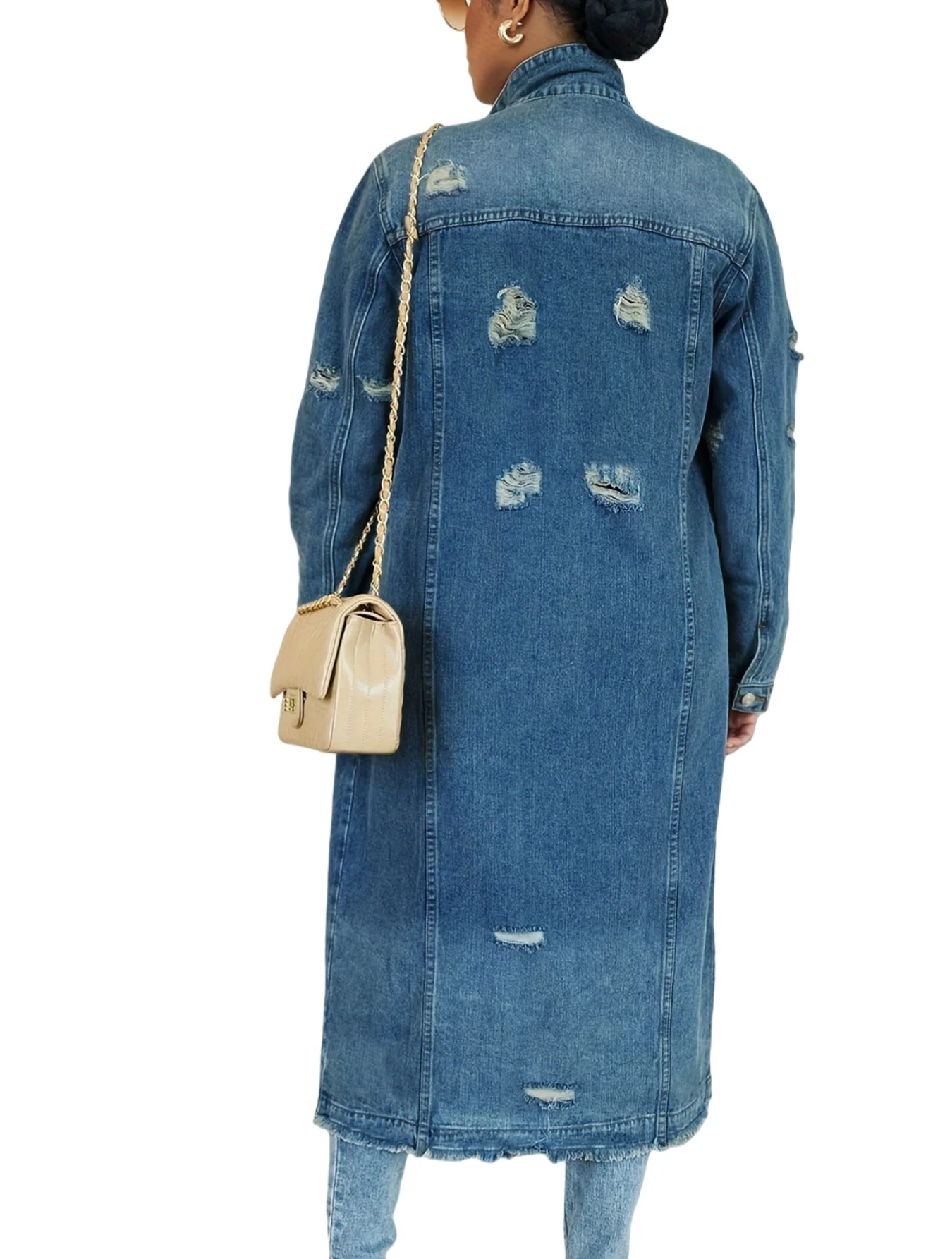 Верхняя одежда, осенняя джинсовая рубашка, женская джинсовая куртка, моющаяся, свободного кроя, джинсовое пальто с длинными рукавами для женщин.