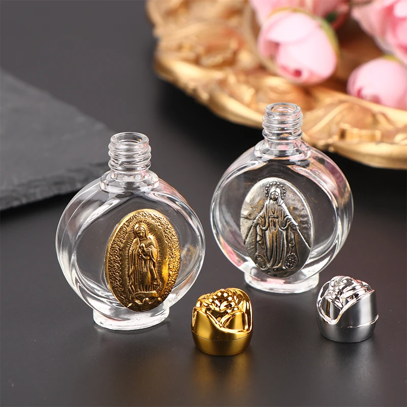 1PC Empty Holy Water Jesus Bottle Religious Cross Bottle Christian Baptism Supplies