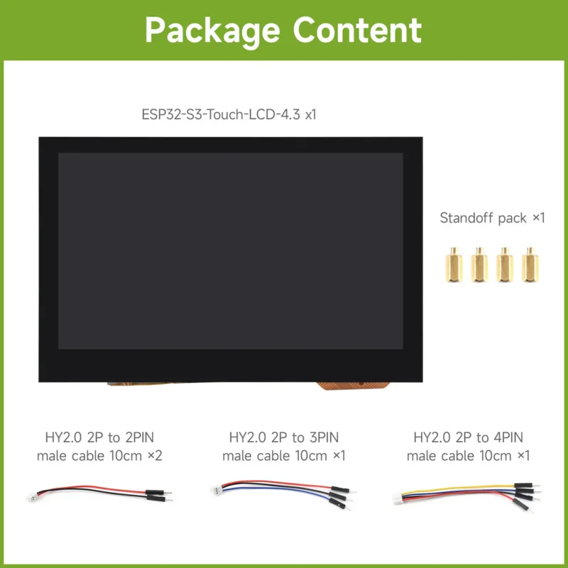 Waveshare ESP32-S3 4.3 pouces puzzles itive Touch Display Development Board, 800 × 480, 5 points Touch, 32 bits LX7 touristo-core Processor