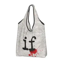 Custom If Msi Mindless Hip Hop Punk Rock Self Indulgence Shopping Bag Portable Big Capacity Grocery Electro Tote Shopper Bags