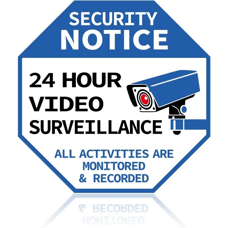 ملصق لاصق لتزيين السيارة، لافتات مراقبة فيديو لمدة 24 ساعة، لافتة كاميرا أمان للأعمال، 13 سم PVC KK #4