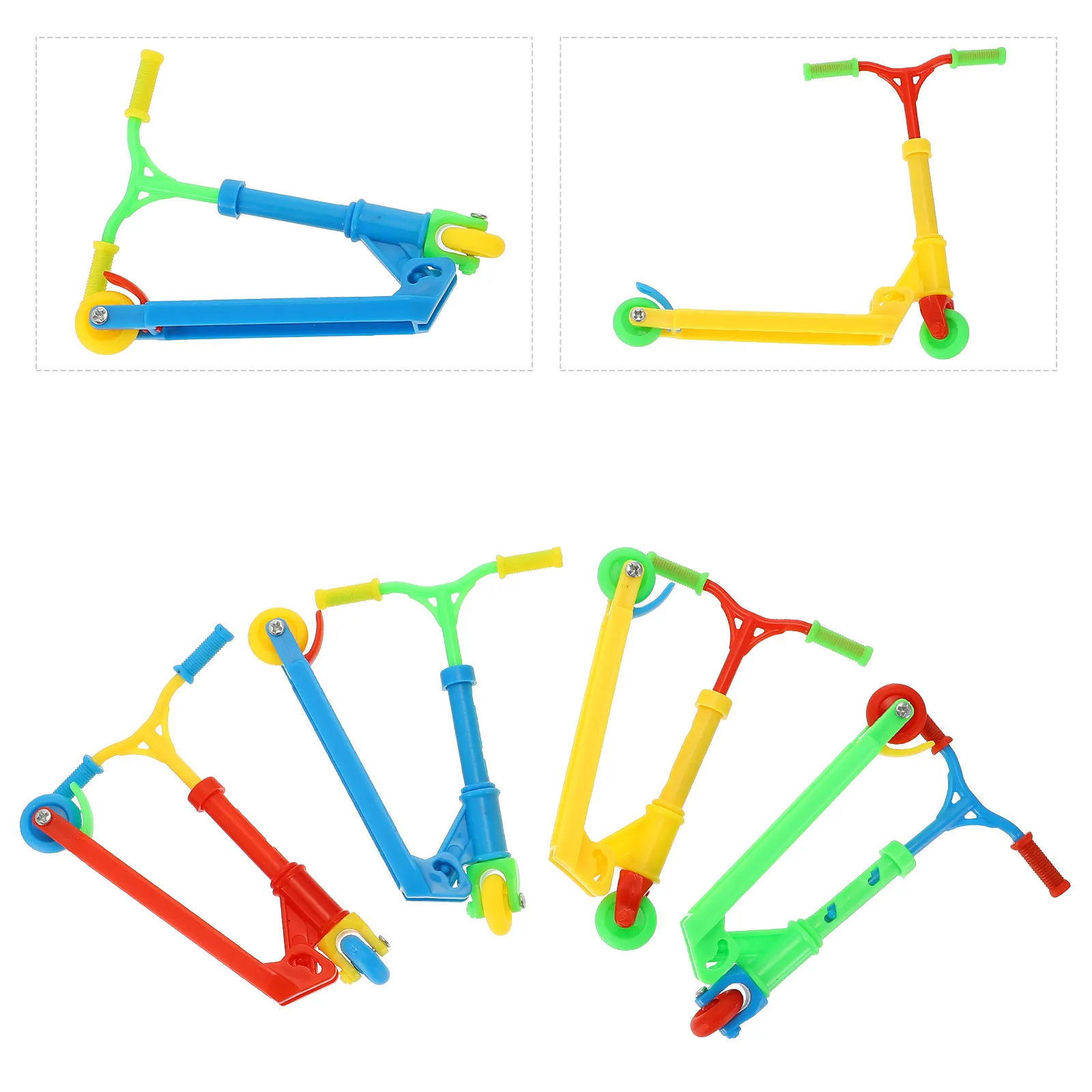 

4Pcs Finger Scooters Mini Plastic Portable Set Lightweight Finger Coordination Flexible Use Party Favors Birthday Gift Room